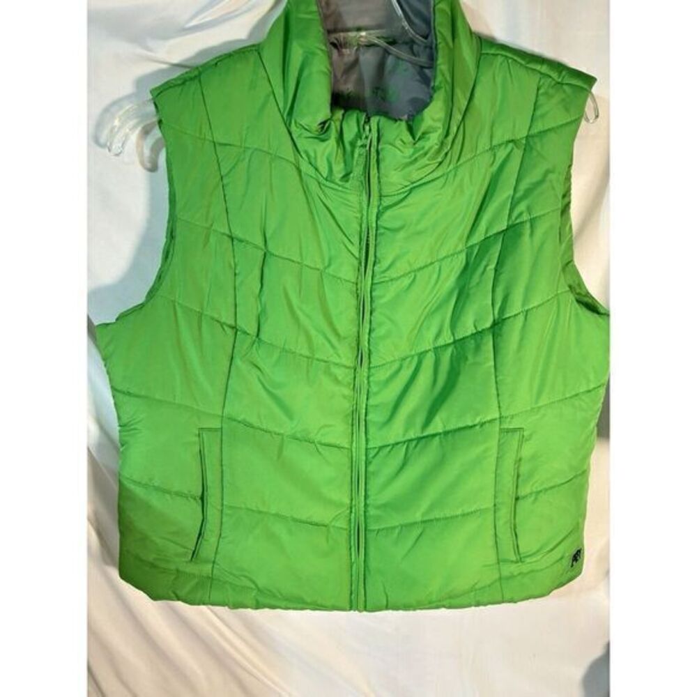 Aeropostale Green Quilted Puffer Vest‎ Size XXL, Front Zipper Pockets ,Full Zip